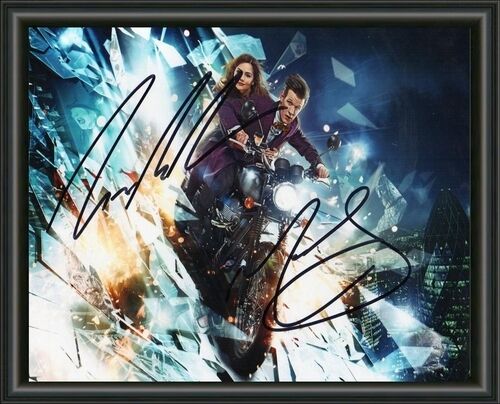 MATT SMITH & JENNA L. COLEMAN - DR WHO SIGNED A4 Photo Poster painting POSTER -  POSTAGE