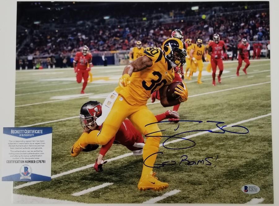 TODD GURLEY Signed 11x14 Photo Poster painting Go Rams!