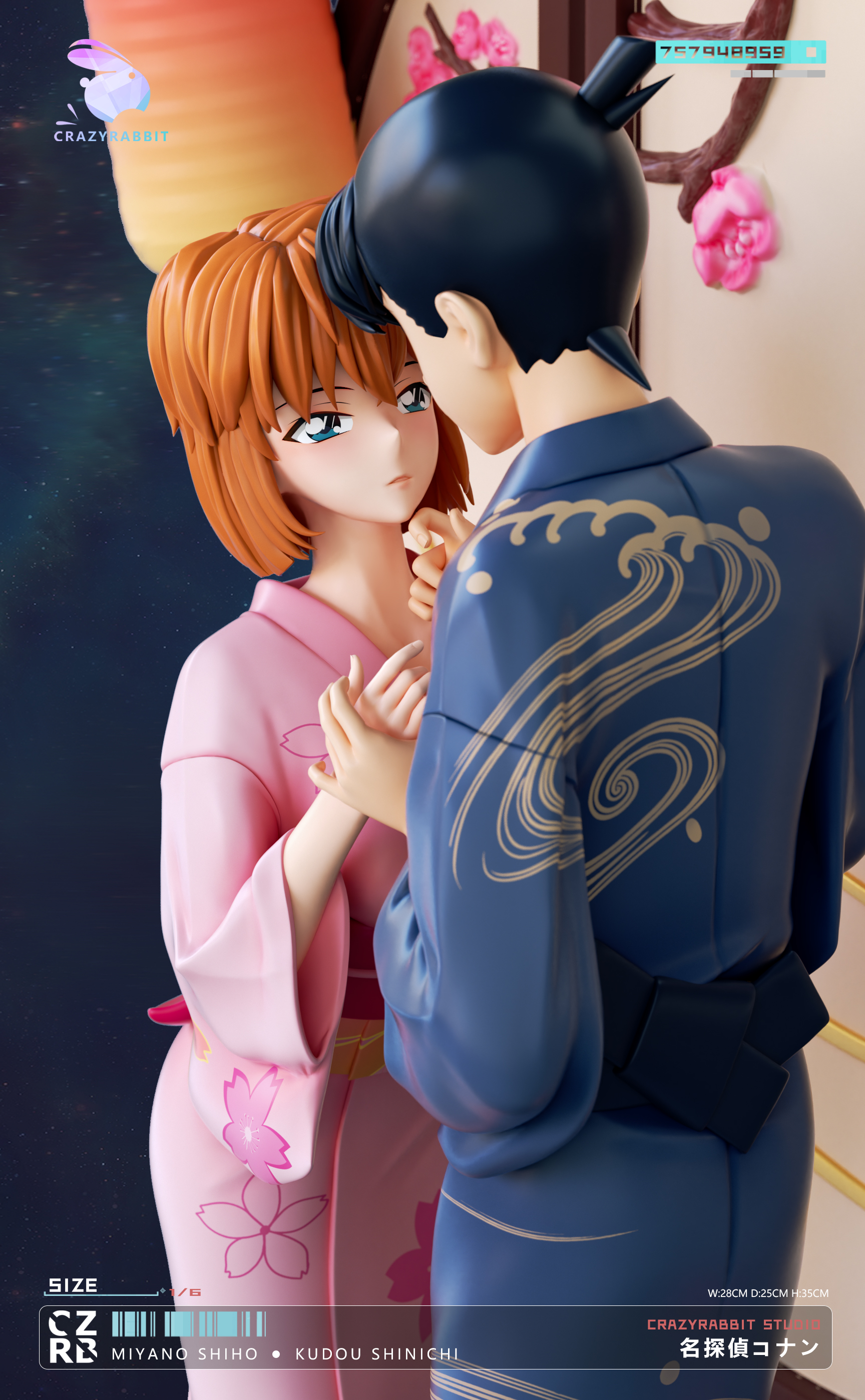 PRE-ORDER CrazyRabbit Studio Detective Conan Jimmy Kudo & Miyano Shiho 1/6 Statue(GK)