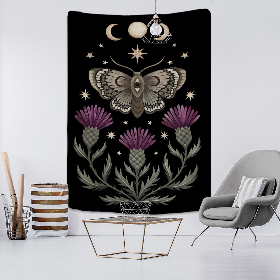 

Wall Tapestry - Bohemian Moon Phase Flower-150*130cm, 501 Original