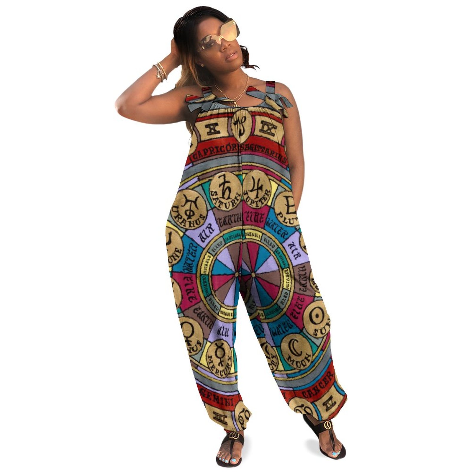 Tl Plus Size Women Rompers Summer Casual Loose Fluffy Jumpsuit Spaghetti Strap Romper Pants Boho Natural Waist Polyester Spandex