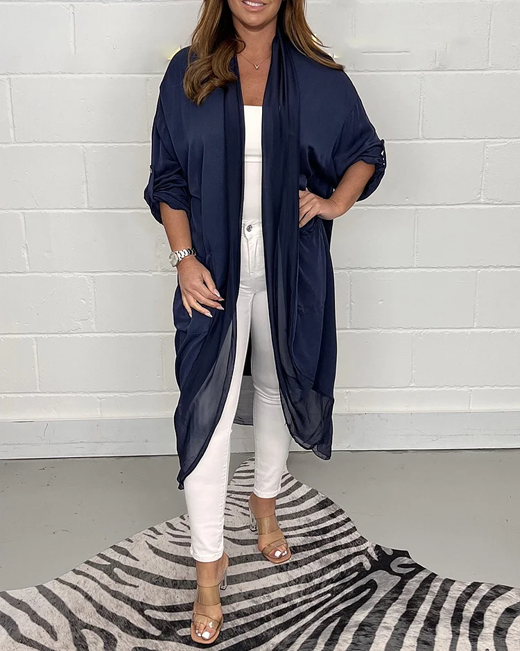 Silky Loose V-neck Top