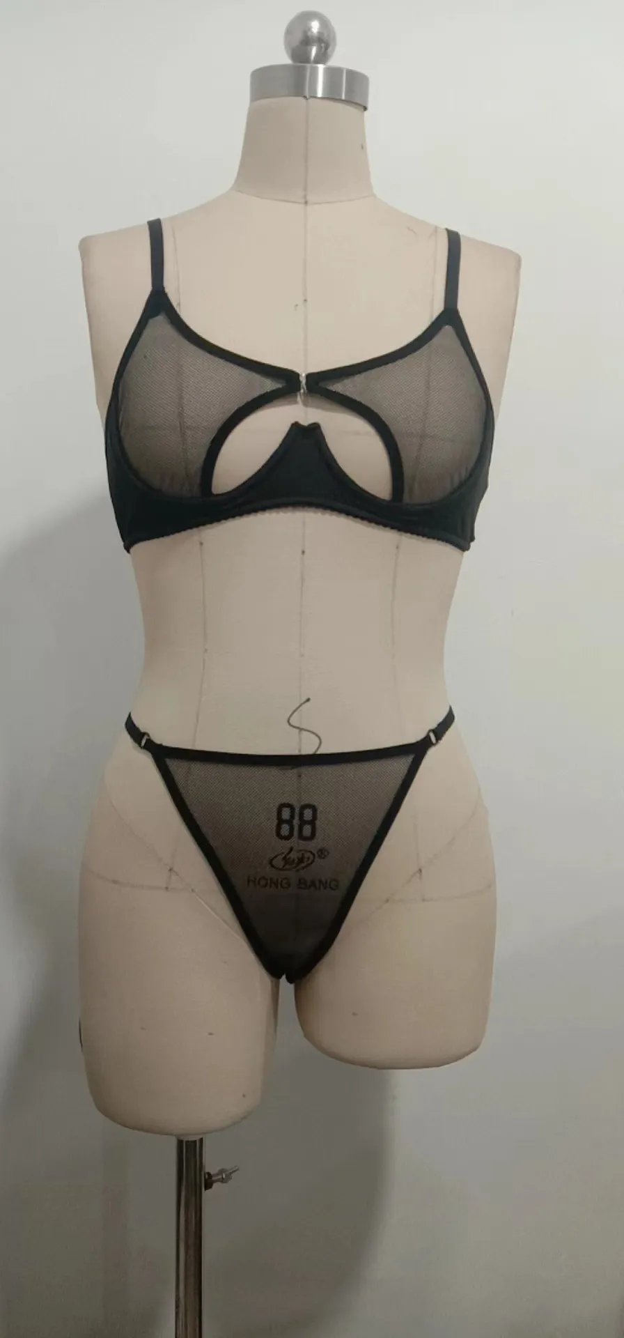 Churchf Sexy Lace Cluster Bra Set Mesh Mesh Yarn Buckle Bra Locomotive Lingerie Bra