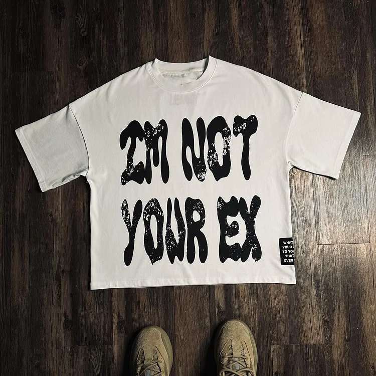 VChics Men's Vintage I‘m Not Your EX Graphic 100% Cotton Short Sleeve T-Shirt