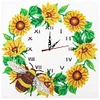 DIY Diamond Painting Crystal Rhinestone Bee Clock(35*35cm)