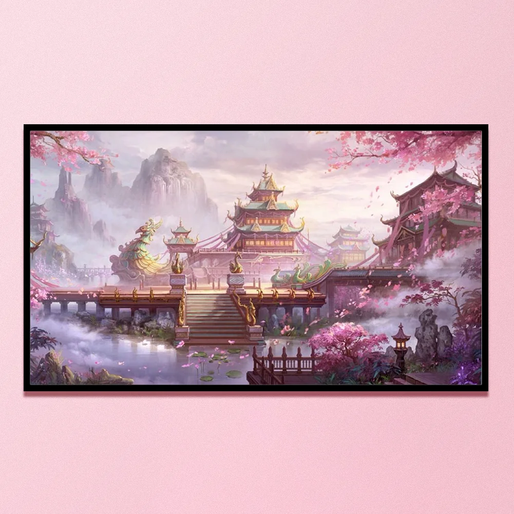 Full Printed Cross Stitch 11CT - Fairyland Tower(45*80cm)