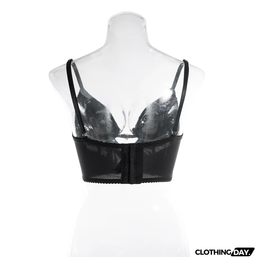 Heart Print rhinestone fashion lace sling Basic hollow sexy underwired bra