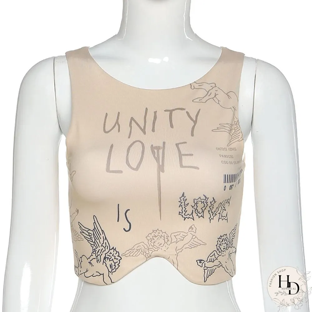 Retro Tribal Ethnic Style Vest Summer Women Camisole Fashion Street Casual Wear Crop Tops