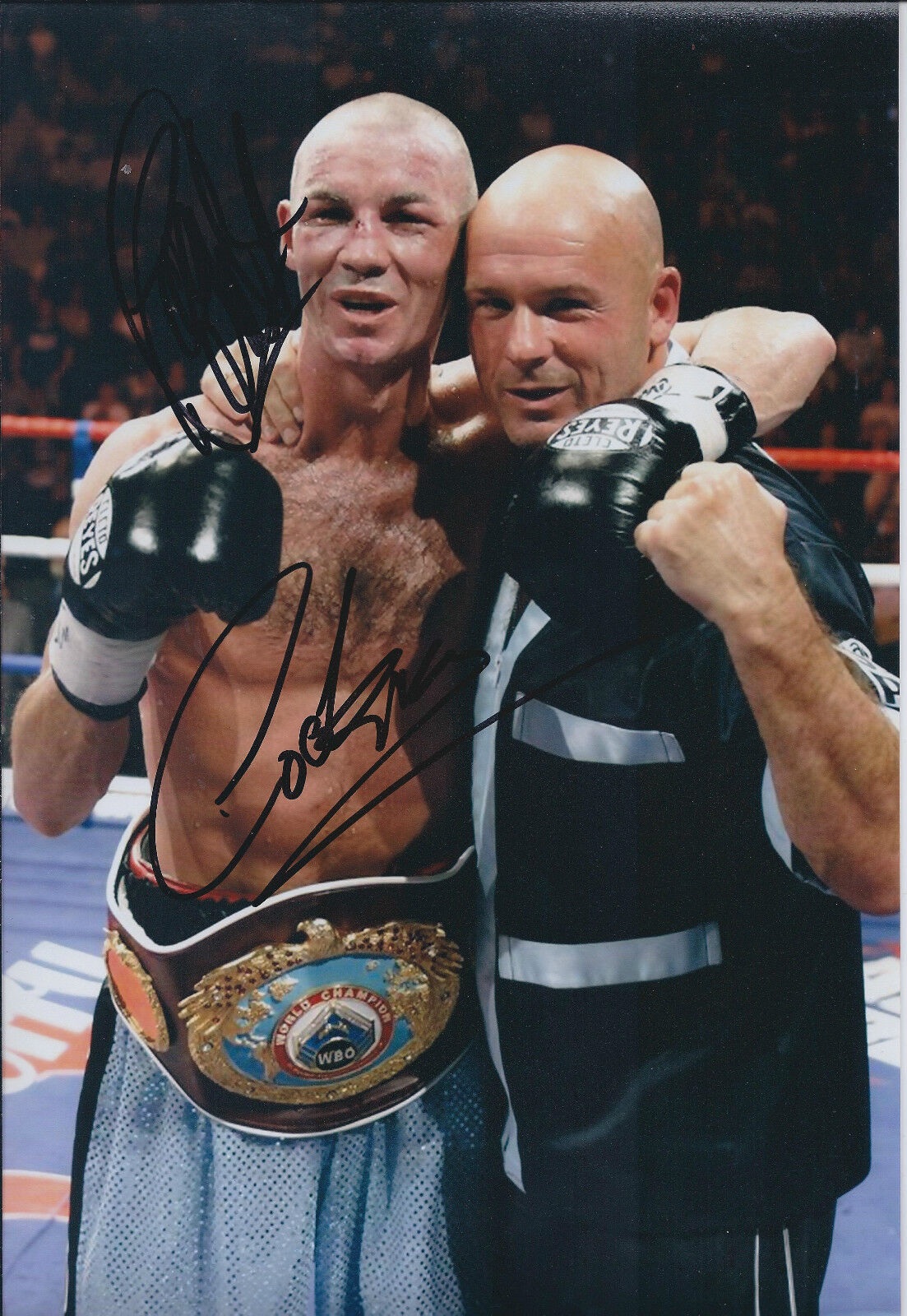 Nicky COOK Cookie Signed 12x8 Autograph Photo Poster painting AFTAL COA Boxing Champion