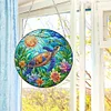(Upgrade Size)DIY Diamond Painting Art Double Sided Effect Pendant Colorful Stained Glass Hanging Ornament Kit(Sea Turtle)