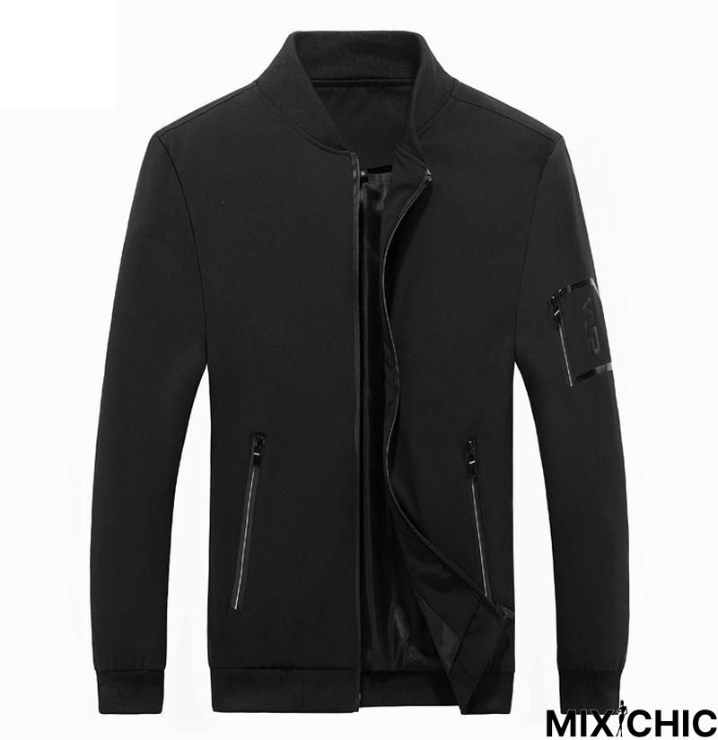 Mens Fashion Baseball Collar Streetwear Hip Hop Coats Outwear Thin Slim Bomber Jackets