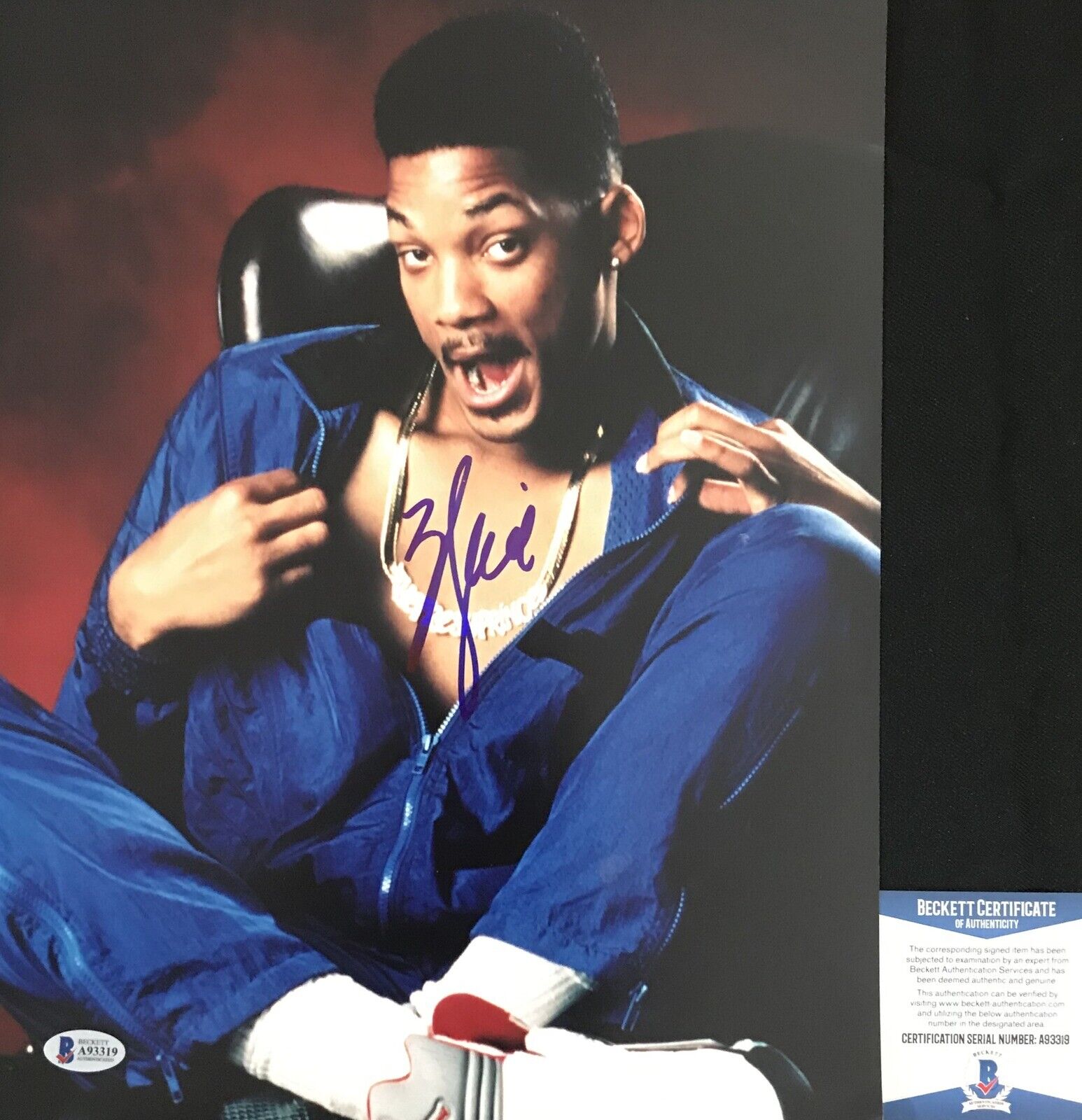 CLASSIC!!! Will Smith Signed THE FRESH PRINCE OF BEL AIR 11x14 Photo Poster painting Beckett BAS