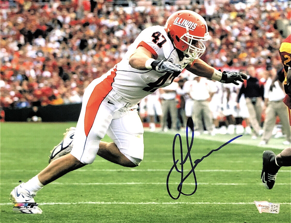 JEREMY J LEMAN ILLINOIS HAND SIGNED AUTOGRAPHED 8X10 Photo Poster painting WITH FANATICS COA 1