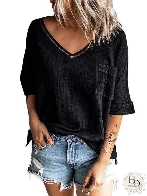 Women's Summer Casual Pocket Tee