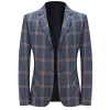 Business plaid non-iron wear-resistant suit jacket