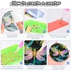 8PCS Wooden Diamond Painting Art Coaster Kit with Holder (Dazzling Dragonfly)