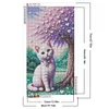 (40*70cm)DIY Full Round Drill Diamond Painting-Cat