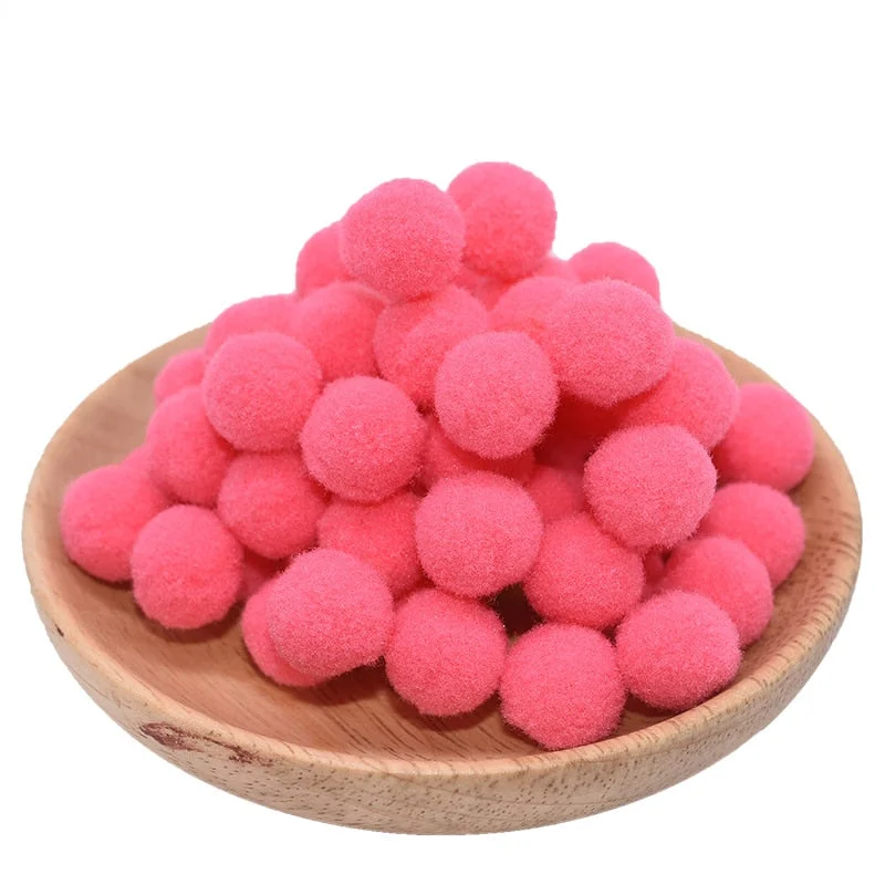 Plush Pompom 15mm 20mm 25mm Soft Pompones Fluffy Plush Balls Pom Poms Furball DIY Handmade Craft Material weeding home Decor