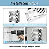 [US Local Warehouse] Wall-Mounted Folding Stairs Attic Ladder Pull Down System with Handrails Retractable Loft Ladder for Indoor/Storehouse/Basement 600lbs Capacity
