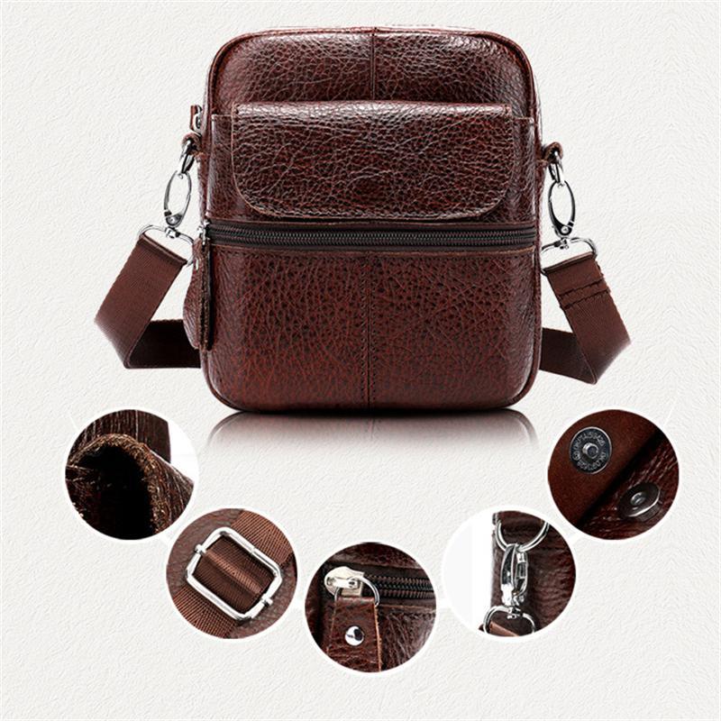 Men's Leather Shoulder Bag Retro Casual Crossbody Bag
