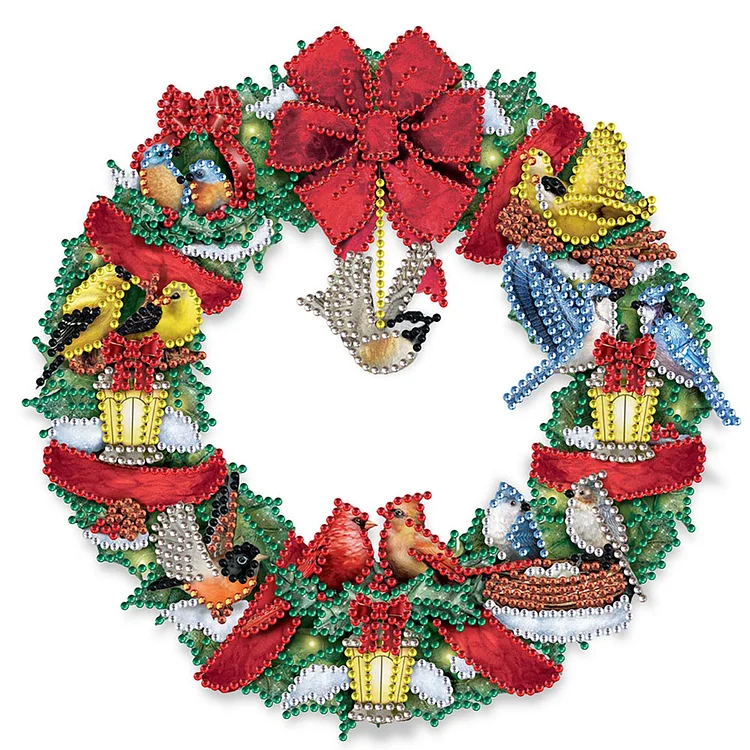 Partial Special-Shaped Diamond Painting - Wreath 30*30CM