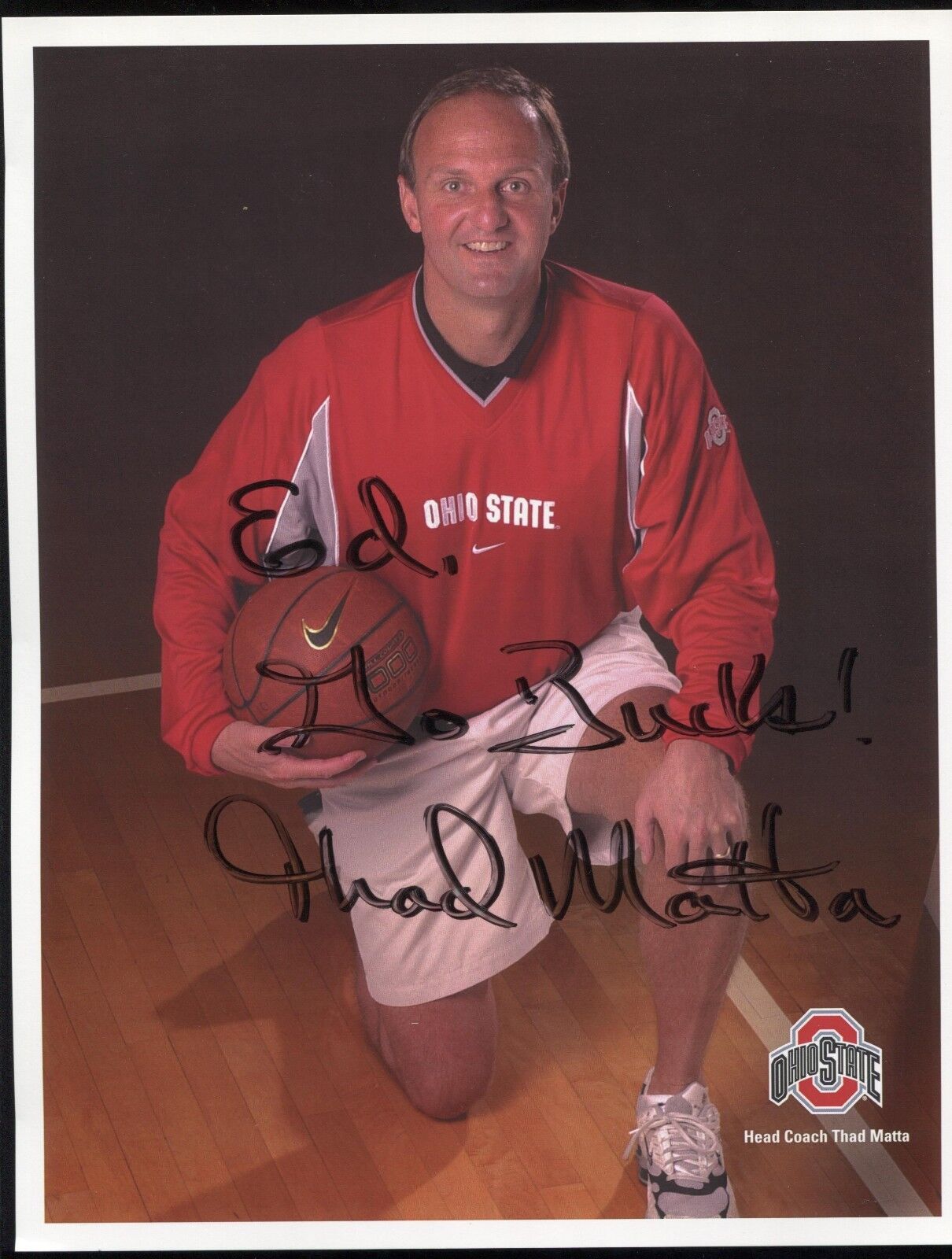 Thad Matta Signed 8x10 Photo Poster painting College NCAA Basketball Coach Autographed