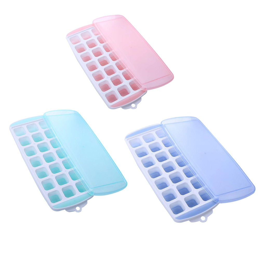 

3pcs/set 21 Grids Ice Cube Maker DIY Bar Drink Ice Cream Mould with Clip, 501 Original