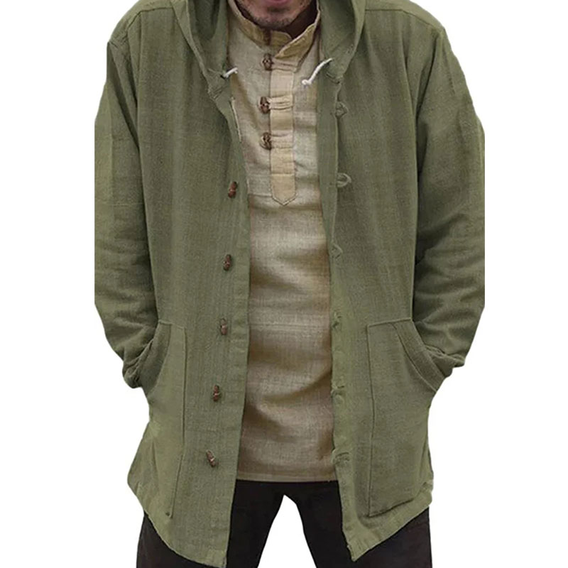 Men's Casual Loose Cozy Hooded Jacket