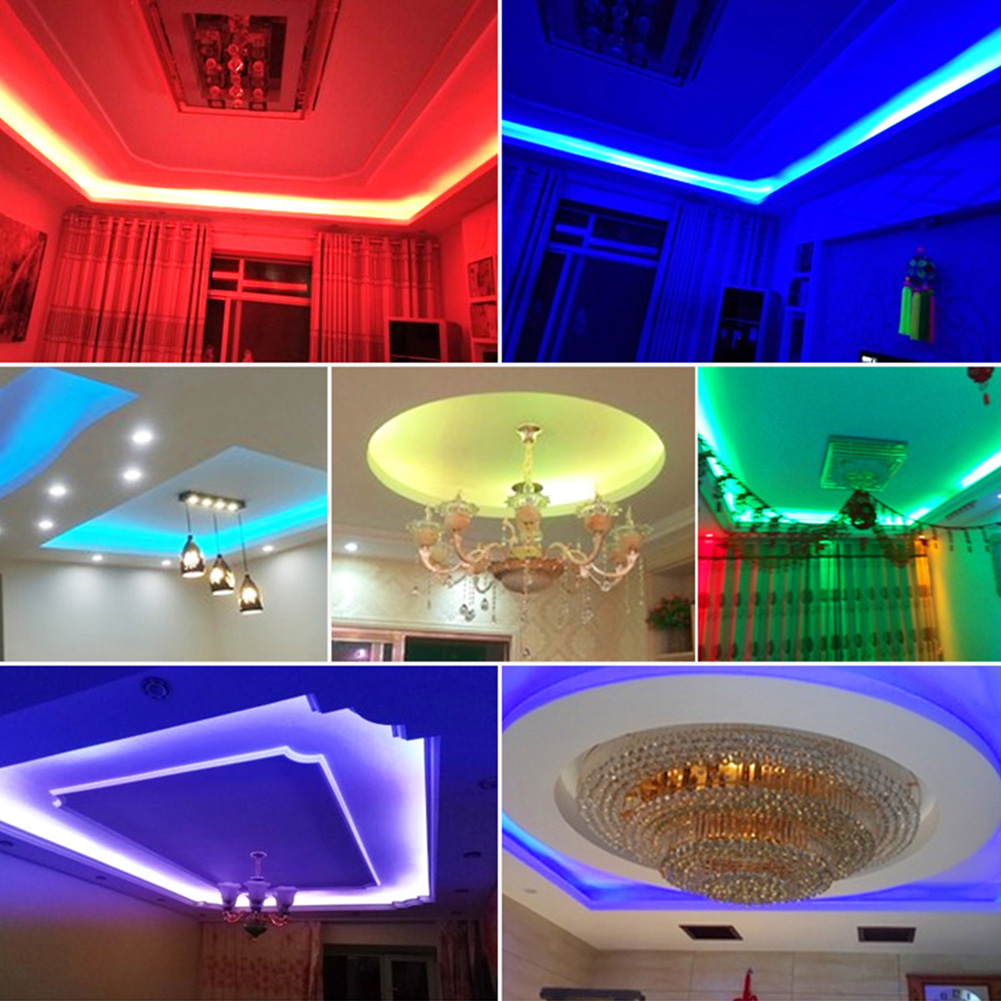 SMD 3528 LED Strip Light RGB Flexible Tape Ribbon Lamp with Remote Control от Cesdeals WW