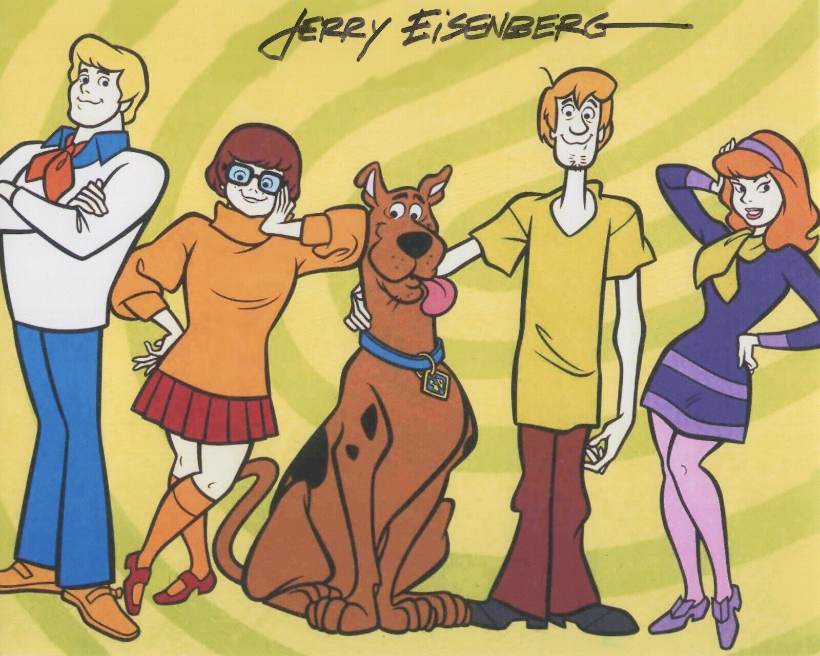 JERRY EISENBERG SIGNED AUTOGRAPH SCOOBY DOO CARTOON 8X10 Photo Poster painting