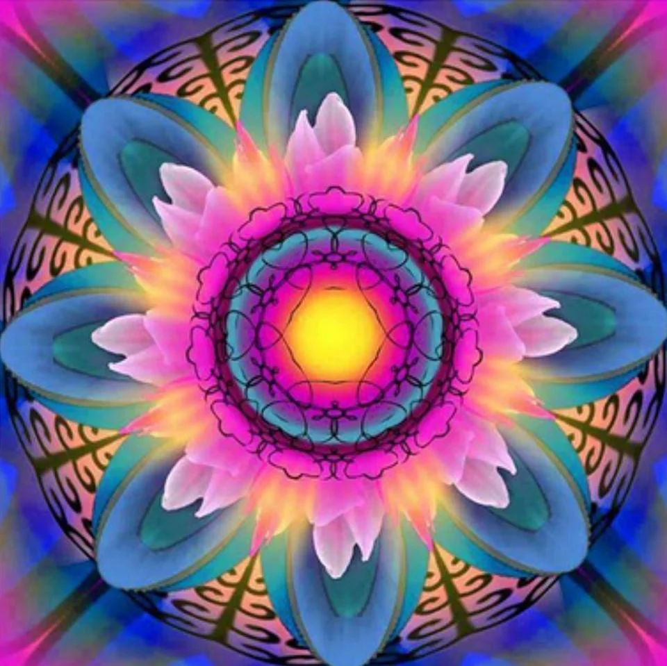 Full Round Diamond Painting - Fantasy Flower(30*30cm)