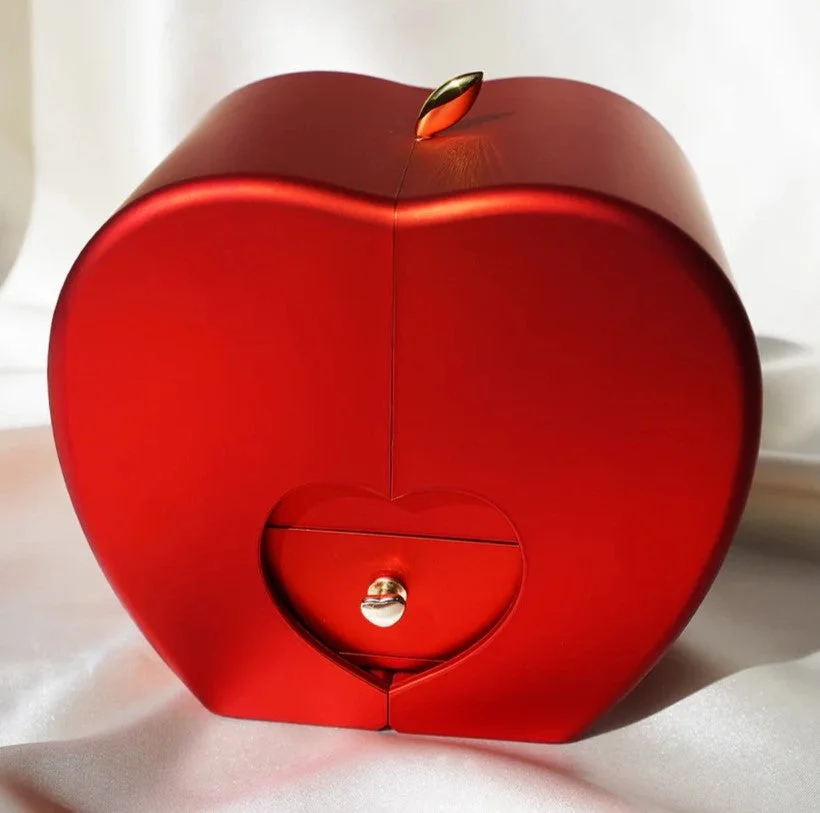 Collar Tr&eacute;bol de 4 Hojas Suerte & Caja con Rosa Eterna