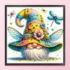 Dragonfly Gnome-11CT Stamped Cross Stitch 40*40cm/15.75*15.75in tapestrymarket