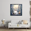Snow Scene Outside The Window - 11CT Stamped Cross Stitch - 50*50cm