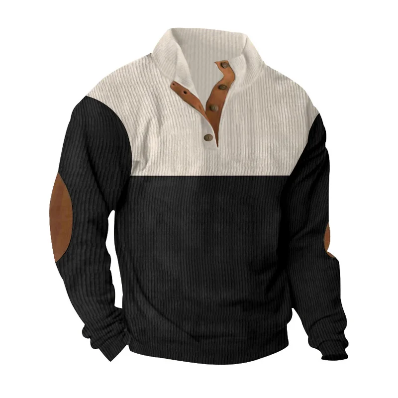PASUXI Hot selling Men Oversized Hoodie Stripe Corduroy Sweatsuit Activewear Custom Casual Long Coat for Men
