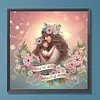 C&acirc;lin m&egrave;re-fille avec une forme sp&eacute;ciale de 5d &agrave; perceuse partielle DIY kits de peinture en diamant pour adultes cadeaux DIY kit d&rsquo;art en diamant 30x30cm