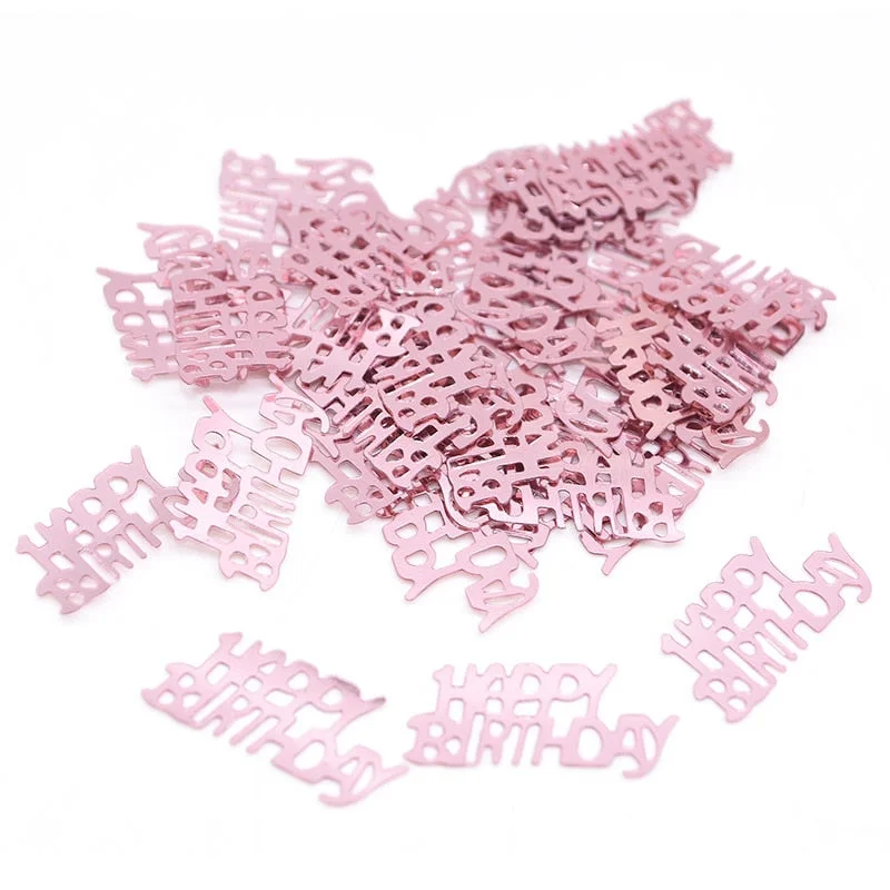 15g Gold Happy Birthay Confetti Happy Birthday Party Decoration Baby Shower Wedding Engagement Party Table Scatters Decorations