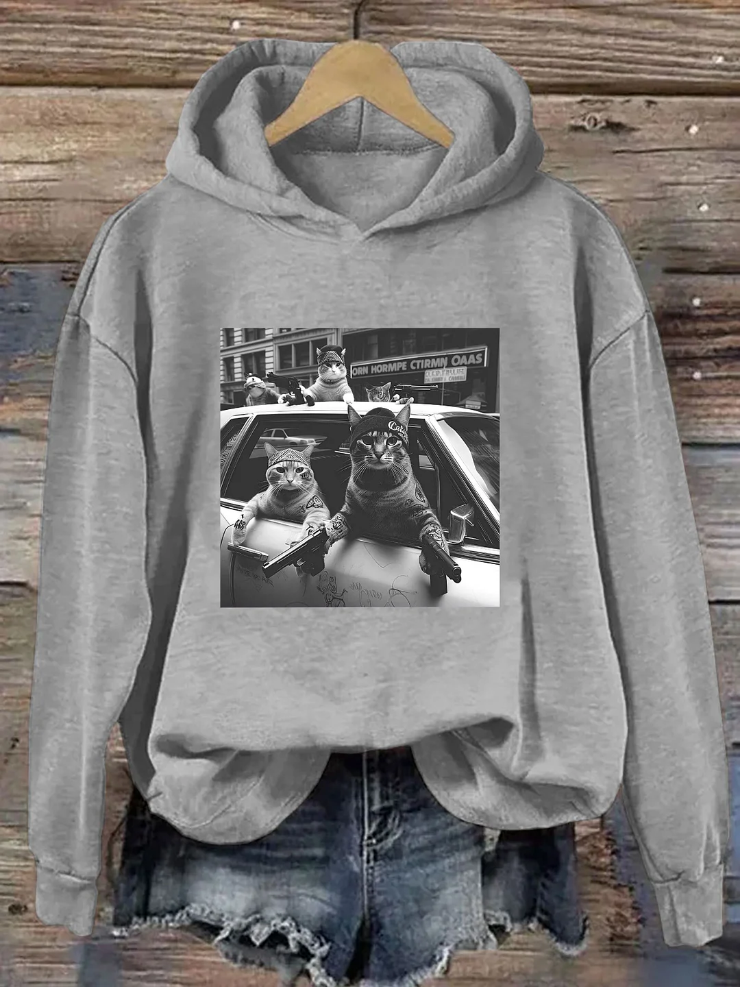 Funny Cat Gang Hoodie