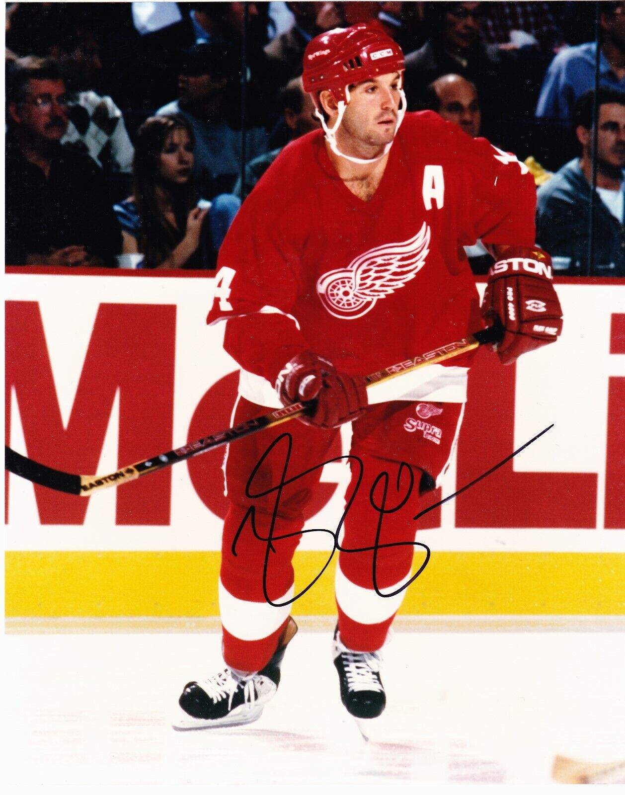 Brendan Shanahan signed 8x10 Detroit Red Wings color Photo Poster painting #2