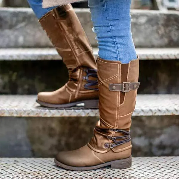 Women'S Vintage Side Zip Tall Rider Boots 52117121C