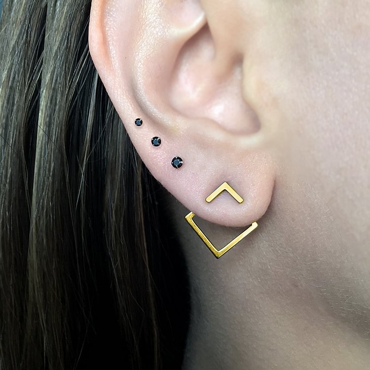 Geometric Square Earrings