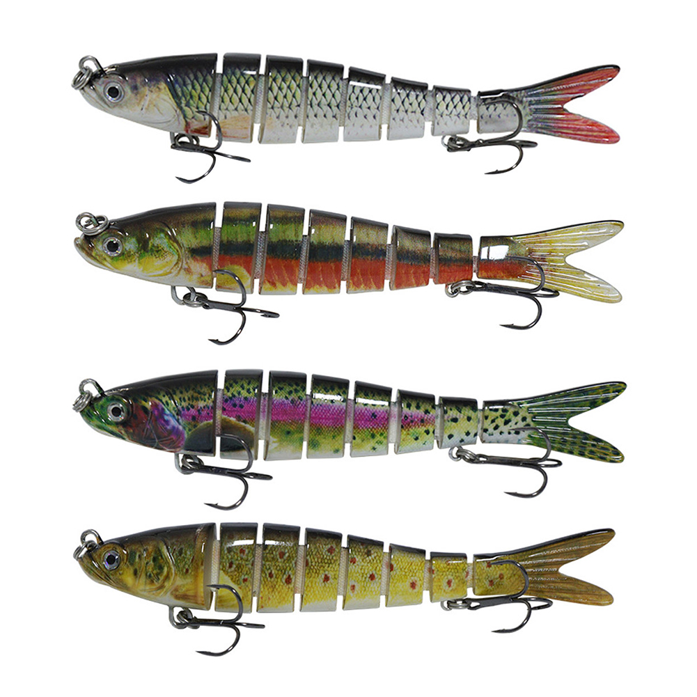 

140mm Wobblers Pike Fishing Lure 8 Sections Multi Jointed Fishing Swimbait, 501 Original