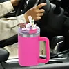Cat Lid Accessories Charms with Straw Cover for Stanley 40oz Tumbler with Handle