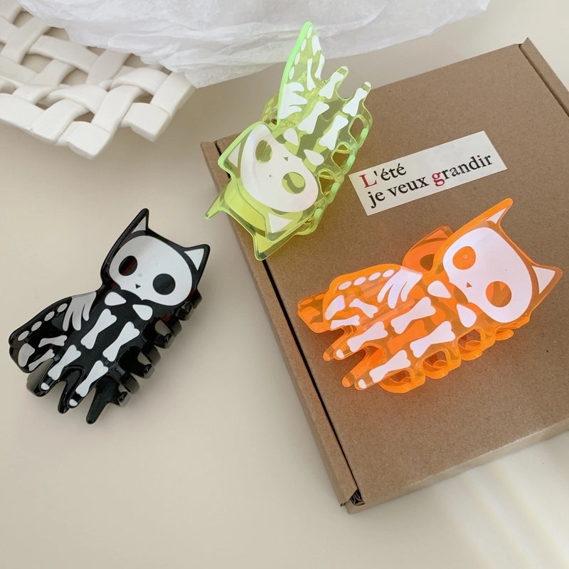Halloween Funny Women’s Cat Skull Arylic Hair Claws