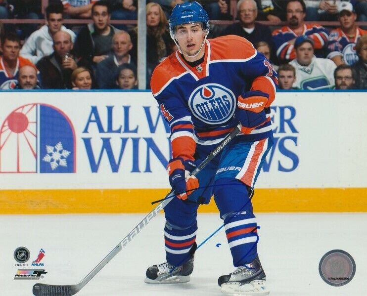 JORDAN EBERLE SIGNED EDMONTON OILERS 8x10 Photo Poster painting #6 Autograph EXACT PROOF!