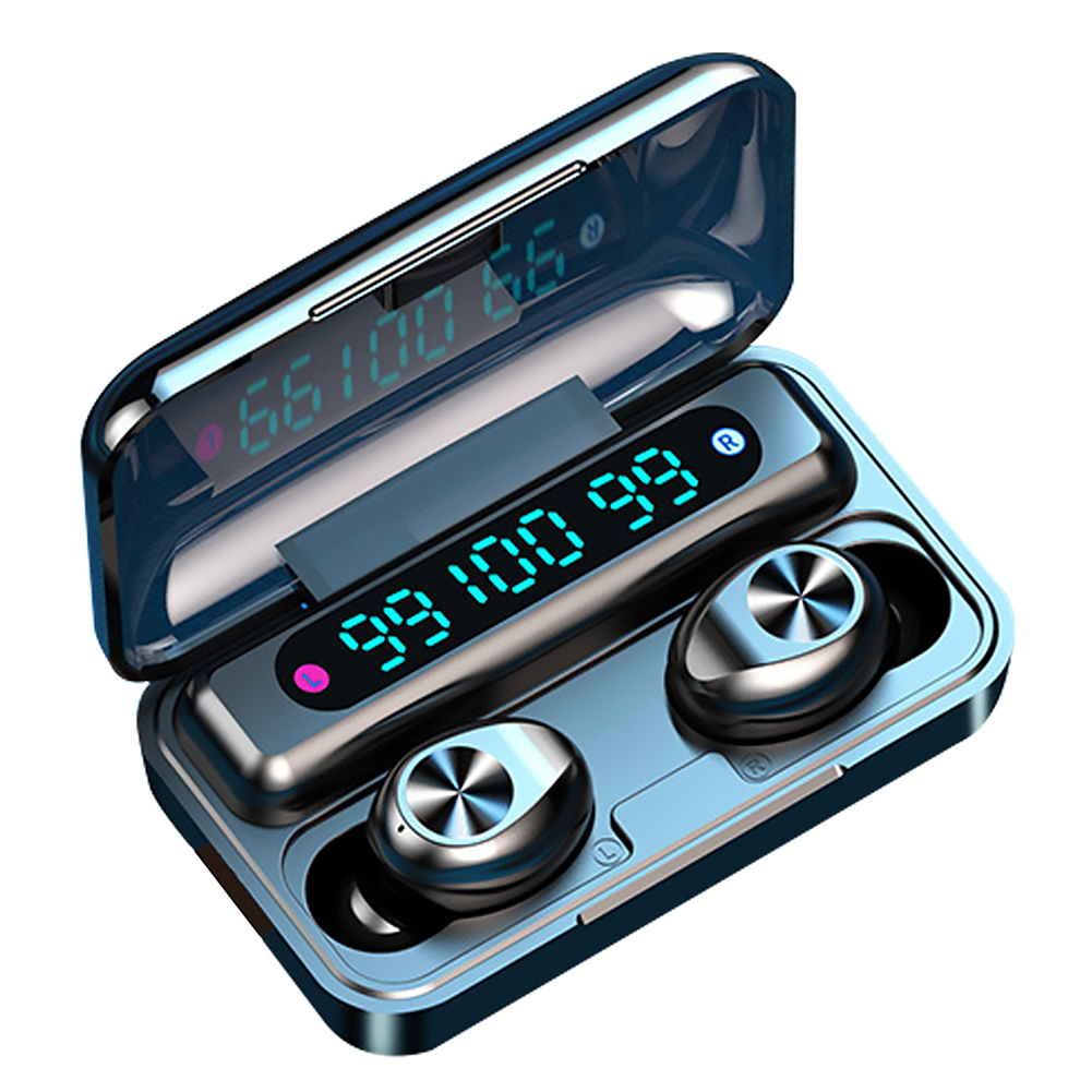 

F9-9 TWS Bluetooth Waterproof LED Display Touch Control Earphones with Mic, 501 Original