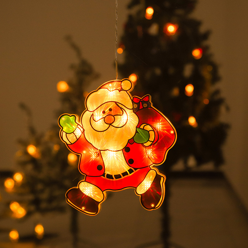 Tegooe LED Christmas Window Hanging Sucker Light - Festive Holiday Decoration