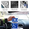 Sylvil 2 PCS Handicap Placard Holder, 11.6"x5" Ultra Transparent Disabled Parking Permit Protective Cover, Auto Handicap Parking Sign Holder with Large Hanger, Car Accessories