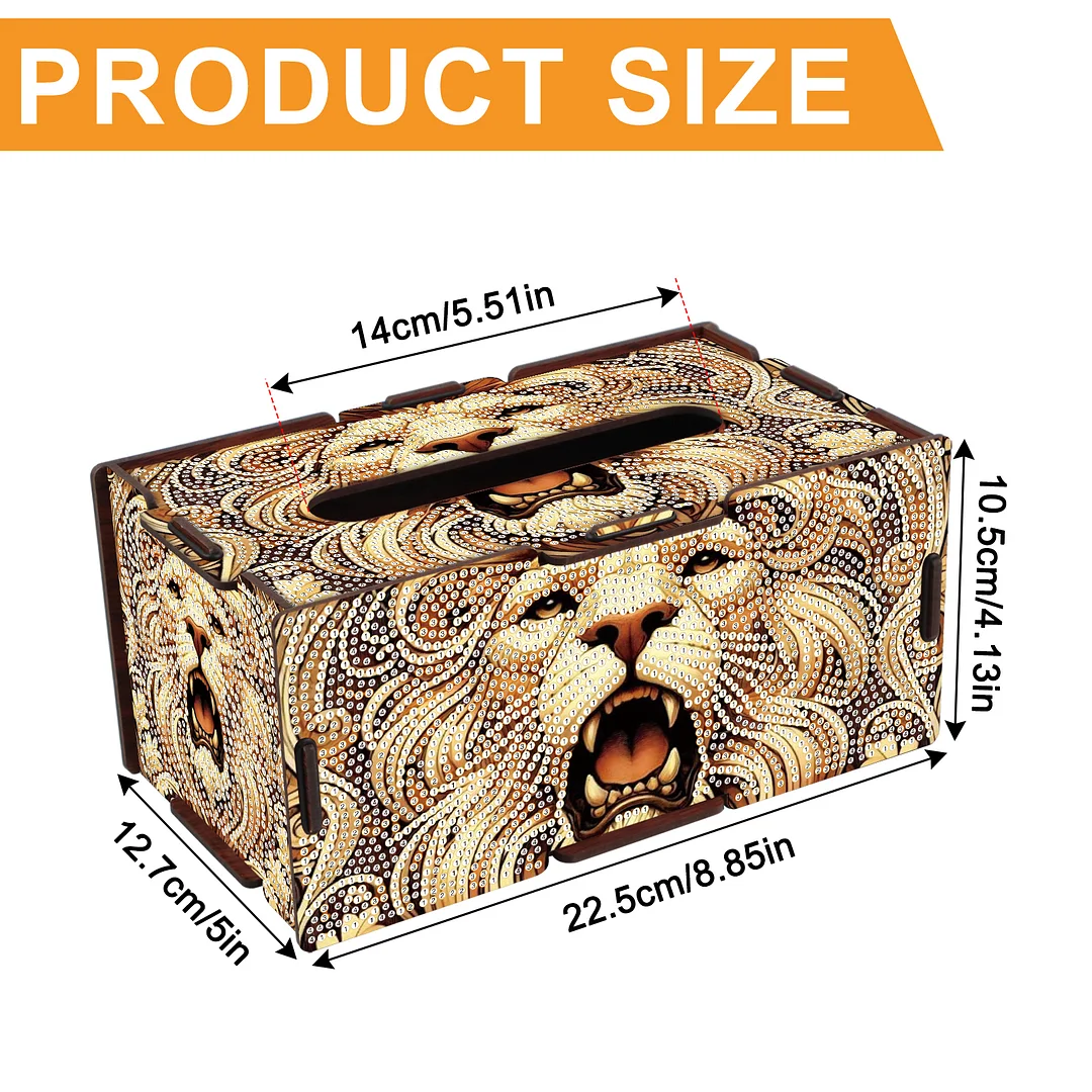Wooden Diamond Painting Tissue Box for Home and Office Decoration (ZJH023)