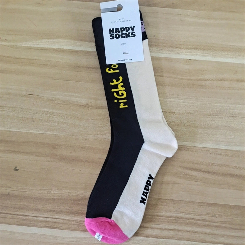 Women’s Vacation Minimalist Polka Dots Cotton Crew Socks A Pair